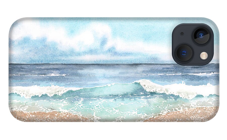 Beach iPhone 13 Case featuring the painting A Perfect Day by Hilda Wagner
