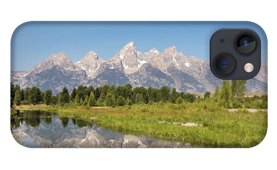 Photosbymch iPhone 13 Case featuring the photograph A Reflection of the Tetons by M C Hood