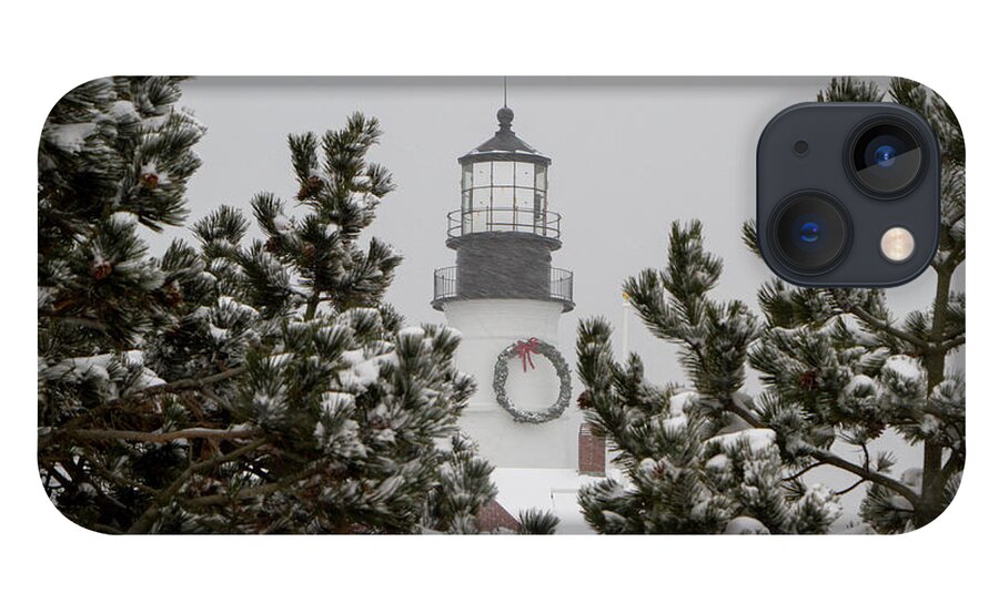 Snow iPhone 13 Case featuring the photograph A View of the Portland Head Light by Darryl Hendricks