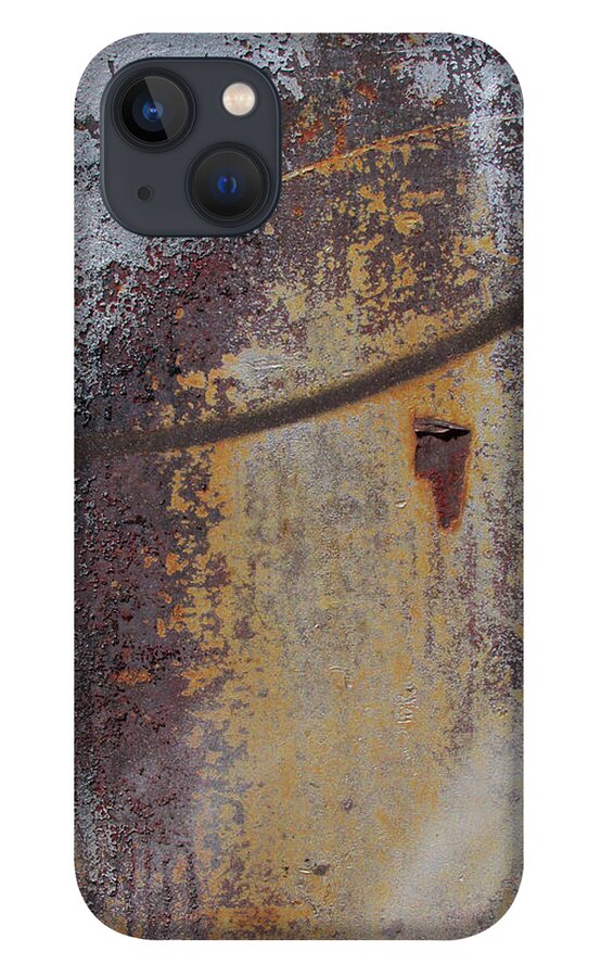 Close Up iPhone 13 Case featuring the photograph ABQ Train Depot Abstract #1 by Feather Redfox