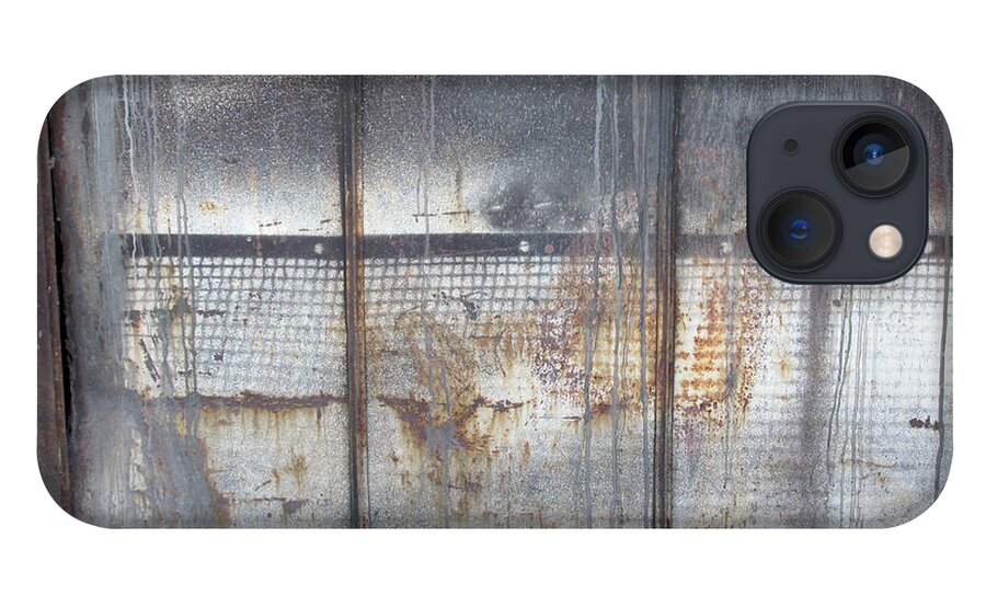 Close Up iPhone 13 Case featuring the photograph ABQ Train Depot Abstract #3   by Feather Redfox