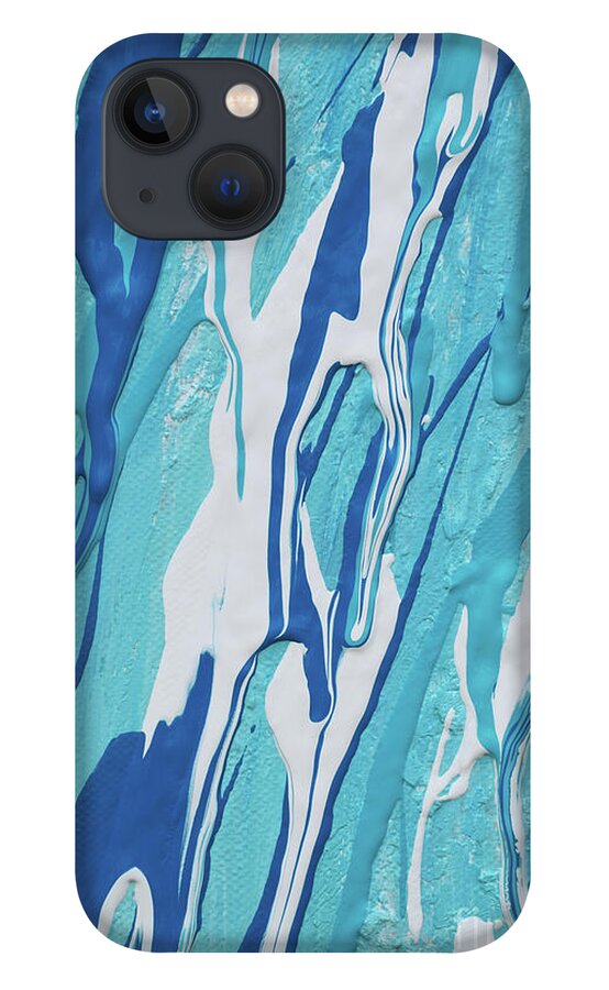 Abstract iPhone 13 Case featuring the painting Abstract A7816L by Mas Art Studio