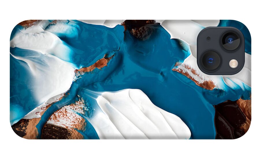 Abstract iPhone 13 Case featuring the painting Abstract C010816 by Mas Art Studio
