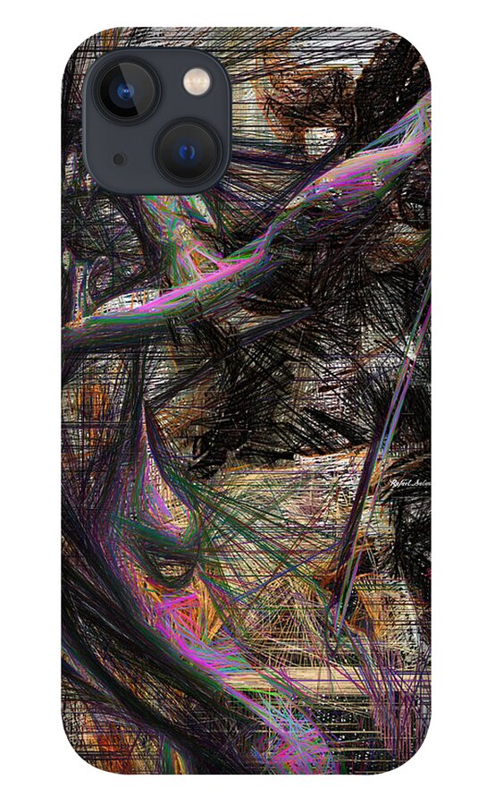Rafael Salazar iPhone 13 Case featuring the digital art Abstract Sketch 1334 by Rafael Salazar