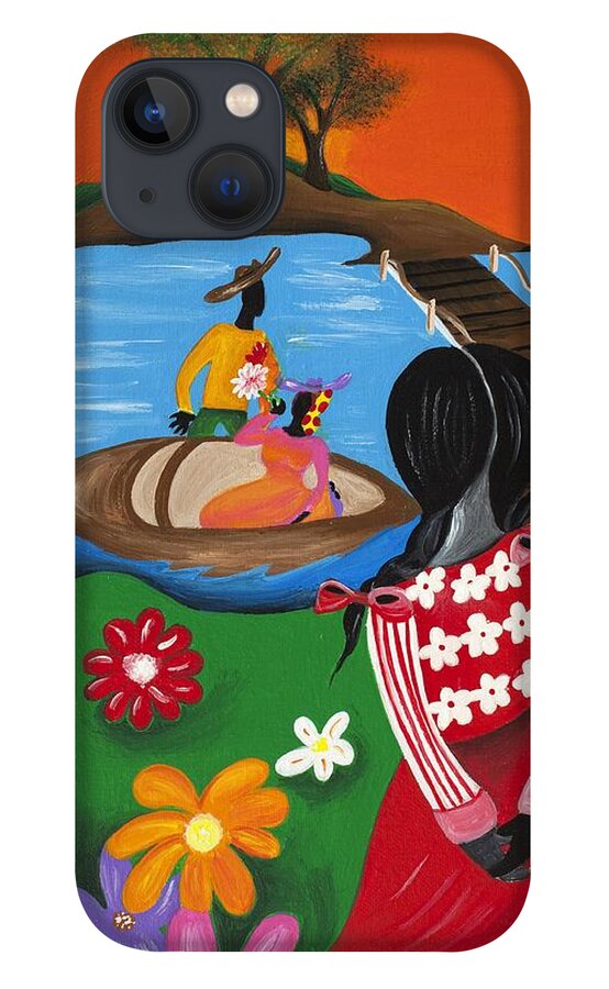 Children iPhone 13 Case featuring the painting Admiration by Patricia Sabreee