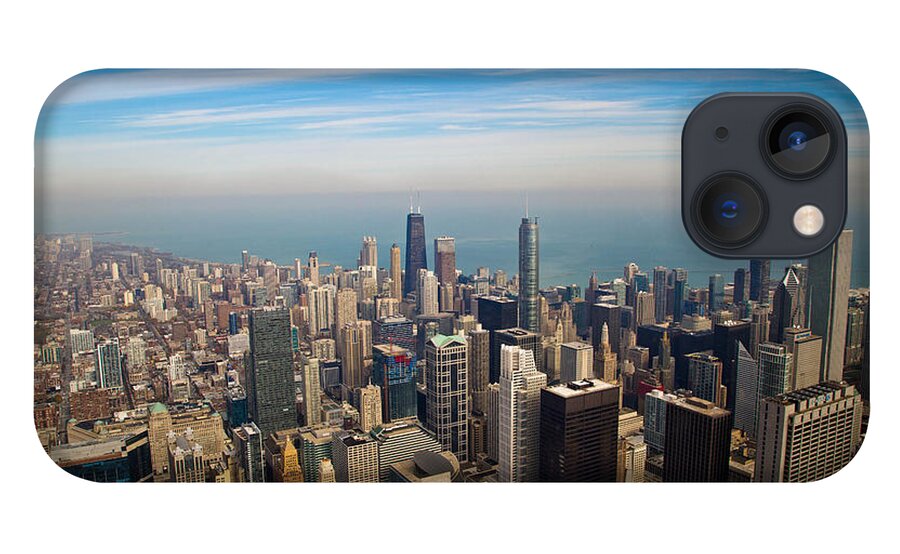 Chicago iPhone 13 Case featuring the photograph Aerial View of Chicago by Lev Kaytsner