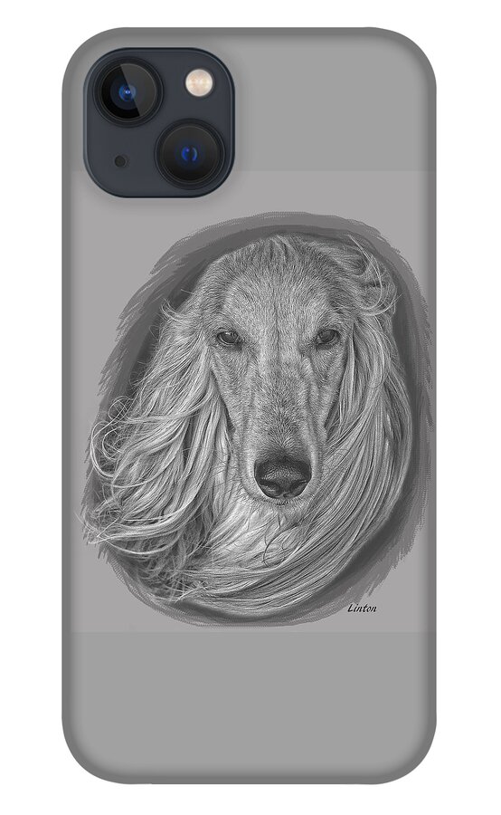 Afghan Hound iPhone 13 Case featuring the digital art Afghan by Larry Linton