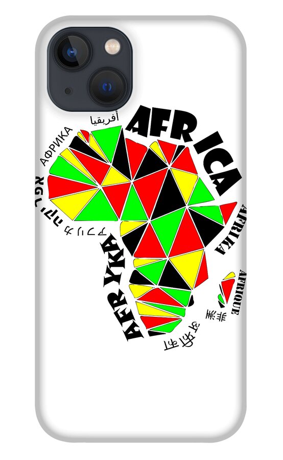 Africa iPhone 13 Case featuring the digital art Africa Continent by Piotr Dulski