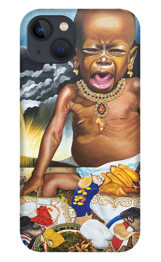 Africa iPhone 13 Case featuring the painting African't by O Yemi Tubi