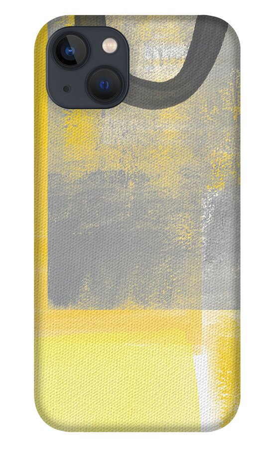 Yellow iPhone 13 Case featuring the painting Afternoon Sun and Shade by Linda Woods