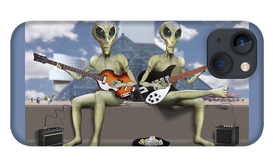 Aliens iPhone 13 Case featuring the photograph Alien Vacation - Trying To Make Ends Meet by Mike McGlothlen
