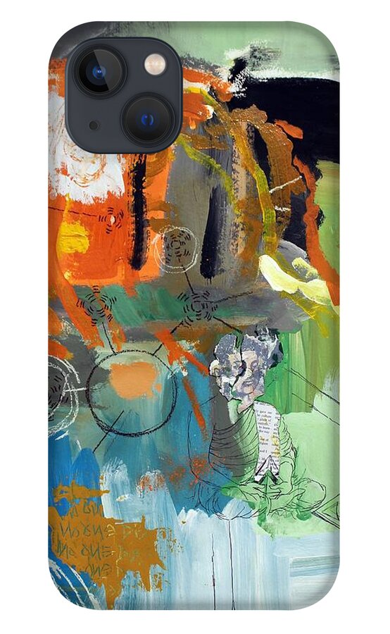 Expressive iPhone 13 Case featuring the mixed media All is Nature by Aort Reed