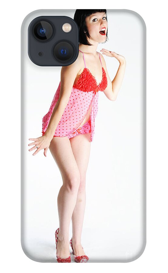 Pink iPhone 13 Case featuring the photograph Am I in Trouble? by Robert WK Clark