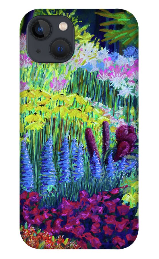 Flowers iPhone 13 Case featuring the painting Amaranth in the Gardens at Hollandia by Polly Castor