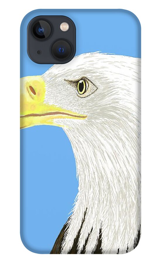 American iPhone 13 Case featuring the digital art American Bald Eagle by Stacy C Bottoms