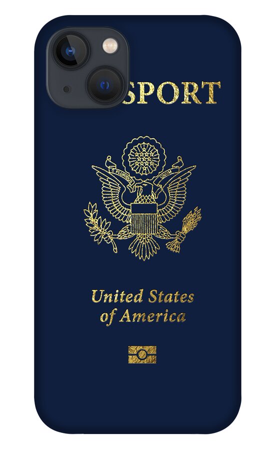 “passports” Collection Serge Averbukh iPhone 13 Case featuring the digital art American Passport Cover by Serge Averbukh