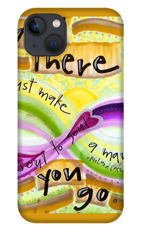 Soul iPhone 13 Case featuring the painting And There You Go by Vonda Drees