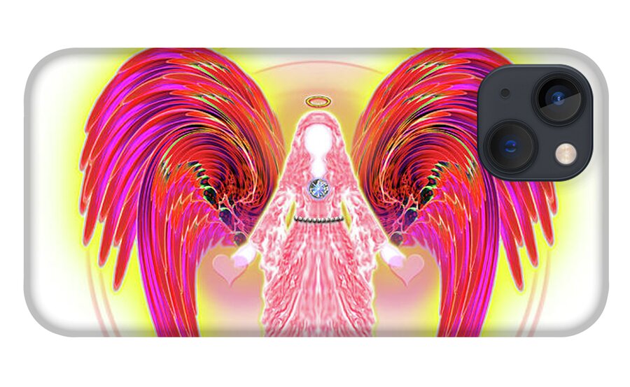 Inspiration iPhone 13 Case featuring the digital art Angel #199 by Barbara Tristan