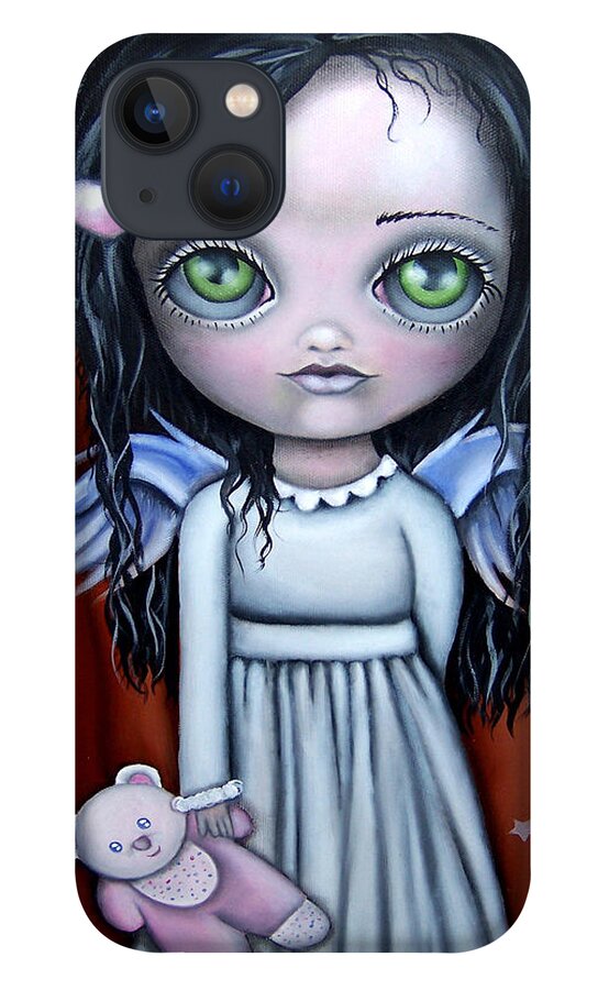 Abril Andrade Griffith iPhone 13 Case featuring the painting Angel Girl by Abril Andrade