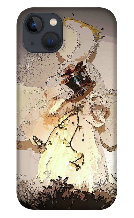 Xmas Photo iPhone 13 Case featuring the photograph Angel with Drum by Coke Mattingly