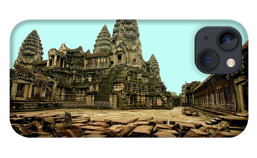  iPhone 13 Case featuring the digital art Angkor Wat by Darcy Dietrich