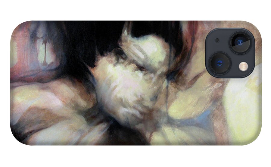 Abstract Figure Surreal iPhone 13 Case featuring the painting Animus Motus The Tempest by William Stoneham