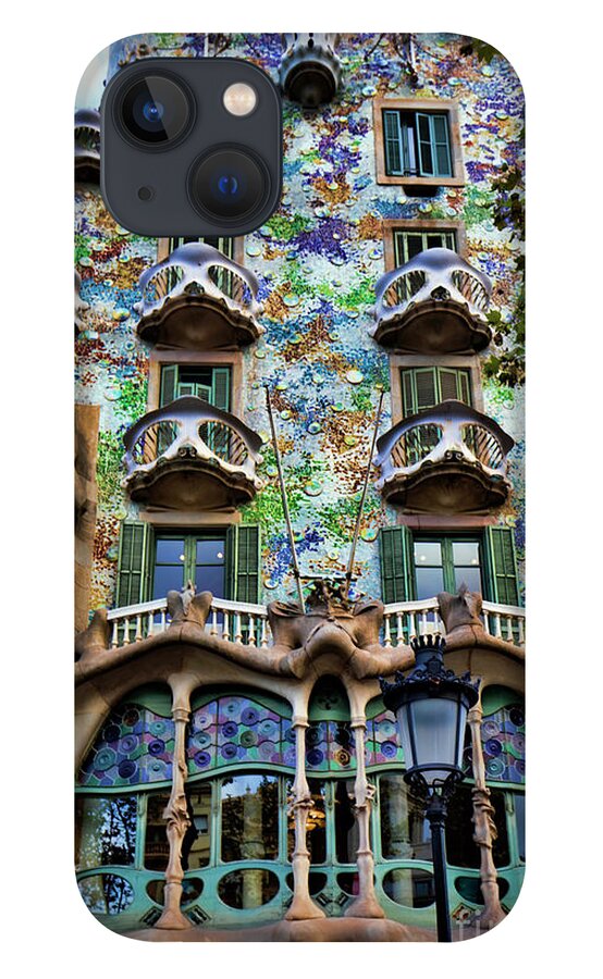 Spain iPhone 13 Case featuring the photograph Antoni Gaudi's Casa Batllo Barcelona Spain by Chuck Kuhn