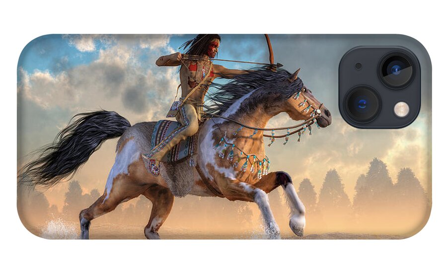 Archer On Horseback iPhone 13 Case featuring the digital art Archer on Horseback by Daniel Eskridge
