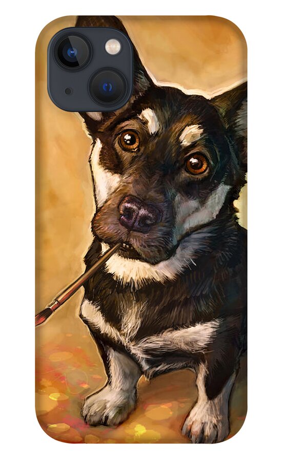 Dog iPhone 13 Case featuring the painting Arfist by Sean ODaniels