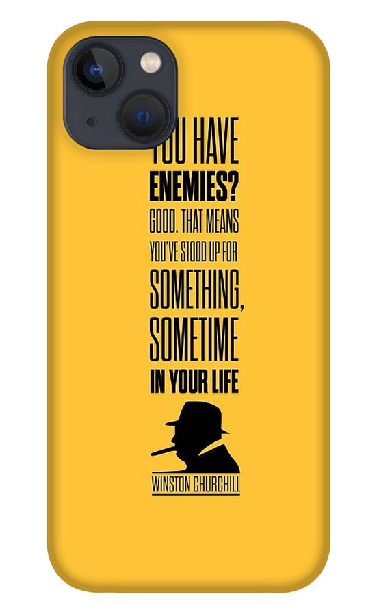 Winston Churchill Inspirational Quotes Poster iPhone 13 Case by Lab No 4 -  The Quotography Department - Pixels