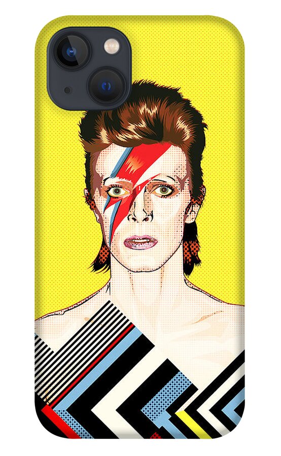 David Bowie iPhone 13 Case featuring the digital art David Bowie Pop Art by BONB Creative