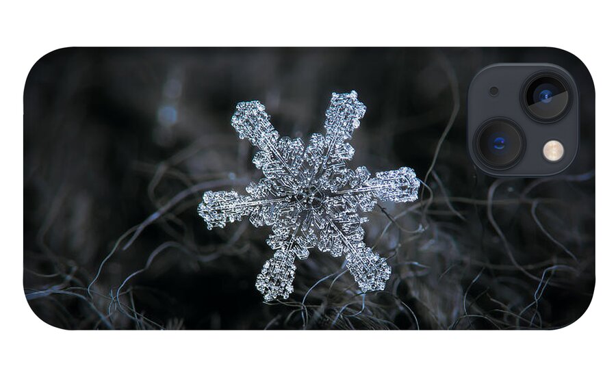 Snowflake iPhone 13 Case featuring the photograph December 18 2015 - snowflake 1 by Alexey Kljatov