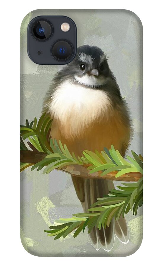 Bird iPhone 13 Case featuring the painting Fantail by Ivana Westin
