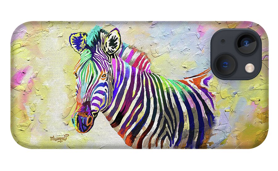 Kenya iPhone 13 Case featuring the painting The Grand Donkey by Anthony Mwangi