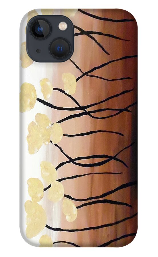 Tulips iPhone 13 Case featuring the painting Tulips of Gold by Jilian Cramb - AMothersFineArt