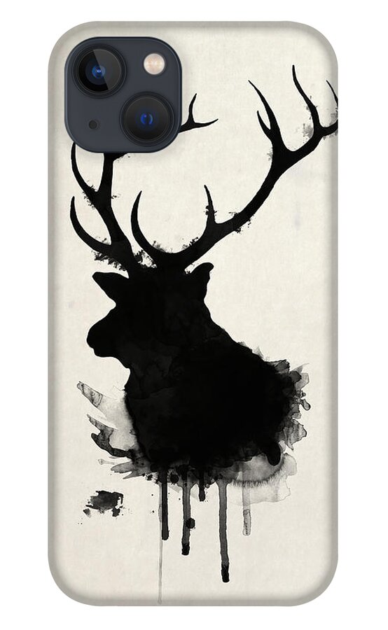 Elk iPhone 13 Case featuring the drawing Elk by Nicklas Gustafsson