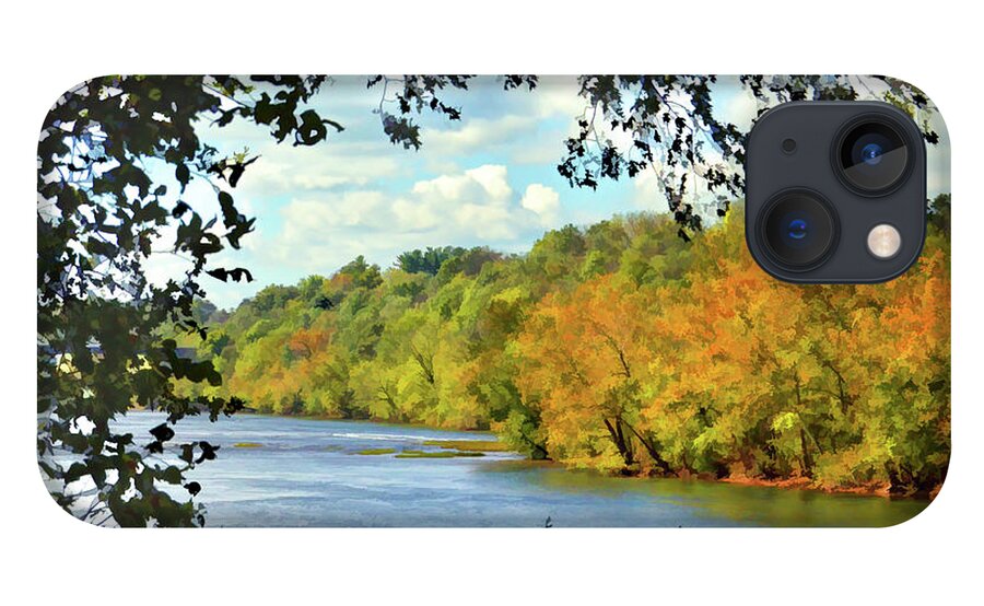 Autumn On The New River iPhone 13 Case featuring the photograph Autumn Along The New River - Bisset Park - Radford Virginia by Kerri Farley