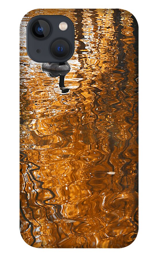 Autumn iPhone 13 Case featuring the photograph Autumn Goose Reflection by Brett Pelletier