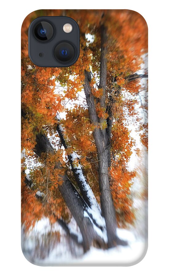 Fine Art Photography iPhone 13 Case featuring the photograph Autumn Snow by John Strong