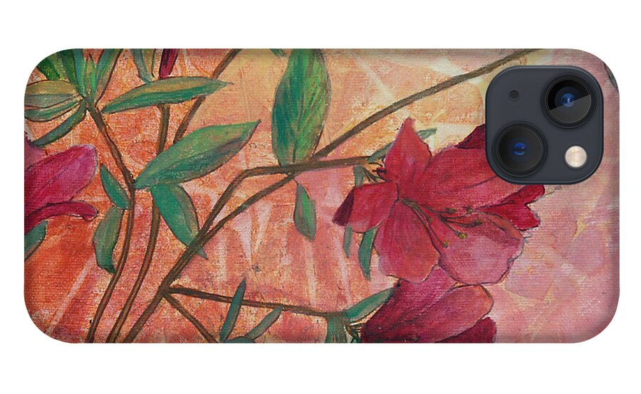 Azalea iPhone 13 Case featuring the painting Azaleas by Arlissa Vaughn