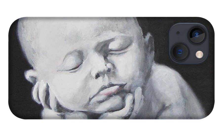 Baby iPhone 13 Case featuring the painting Baby Nap by Eric Dee