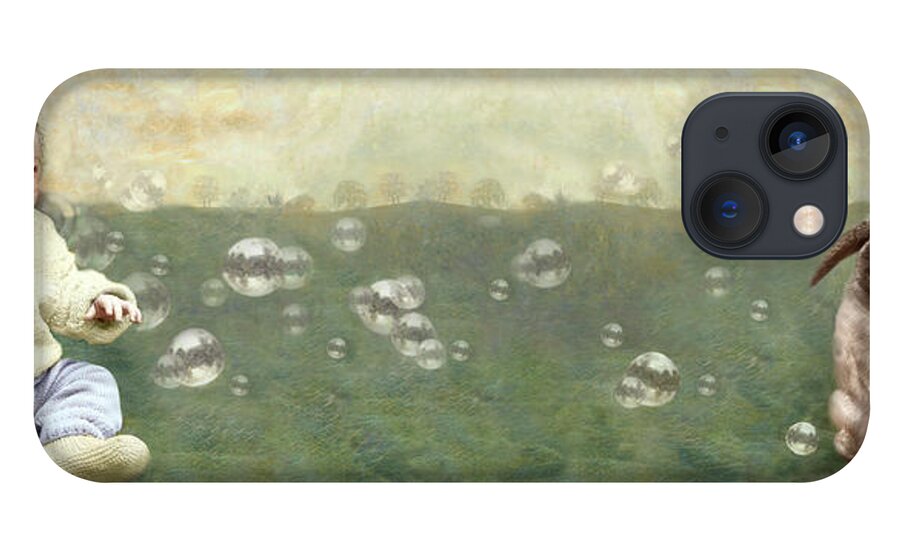  iPhone 13 Case featuring the photograph Baby Pops Bubbles by Adele Aron Greenspun