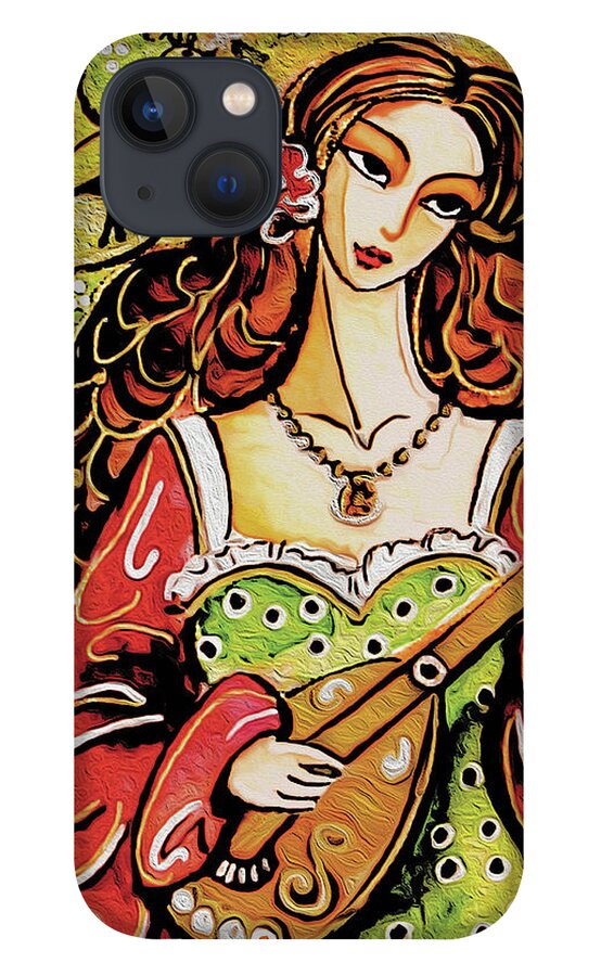 Bard Woman iPhone 13 Case featuring the painting Bard Lady I by Eva Campbell