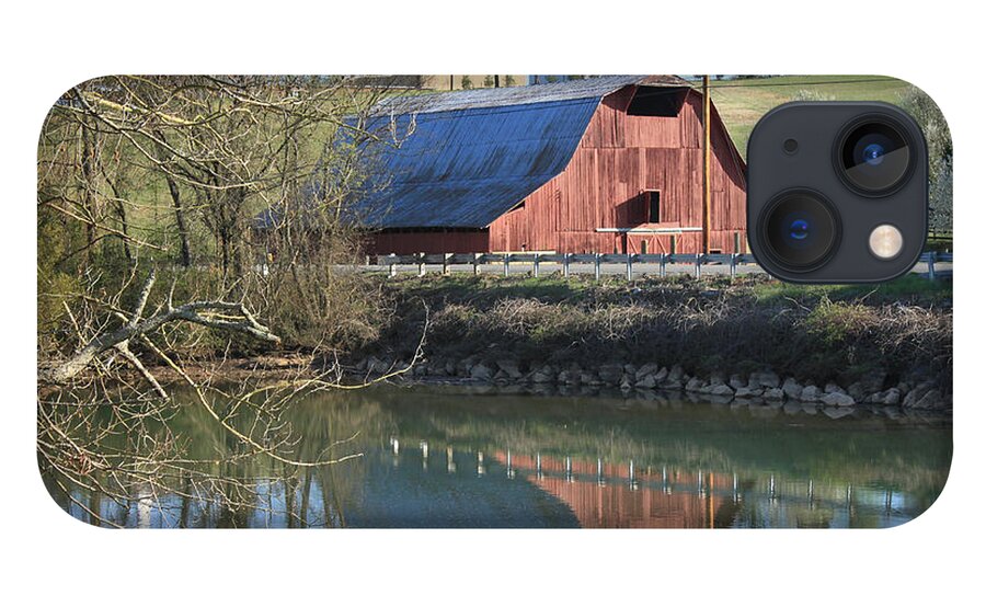 Landscape iPhone 13 Case featuring the photograph Barn and Reflections by Todd Blanchard
