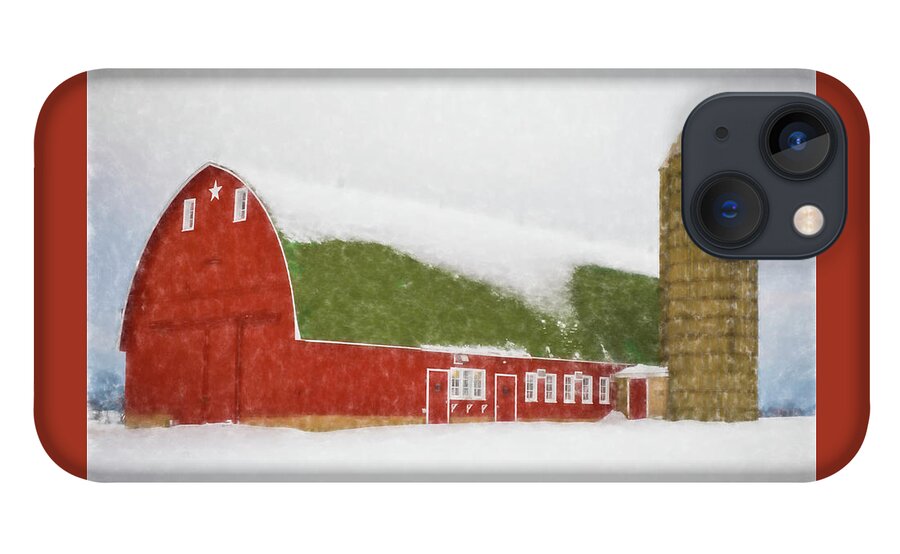 Barn iPhone 13 Case featuring the photograph Barn in Winter by John Roach