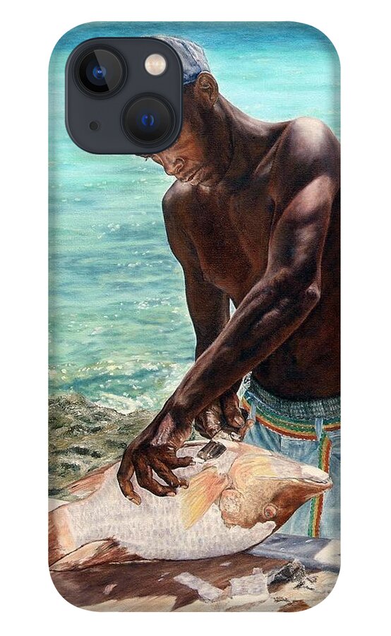 Bahamas iPhone 13 Case featuring the painting Bayside by Roshanne Minnis-Eyma