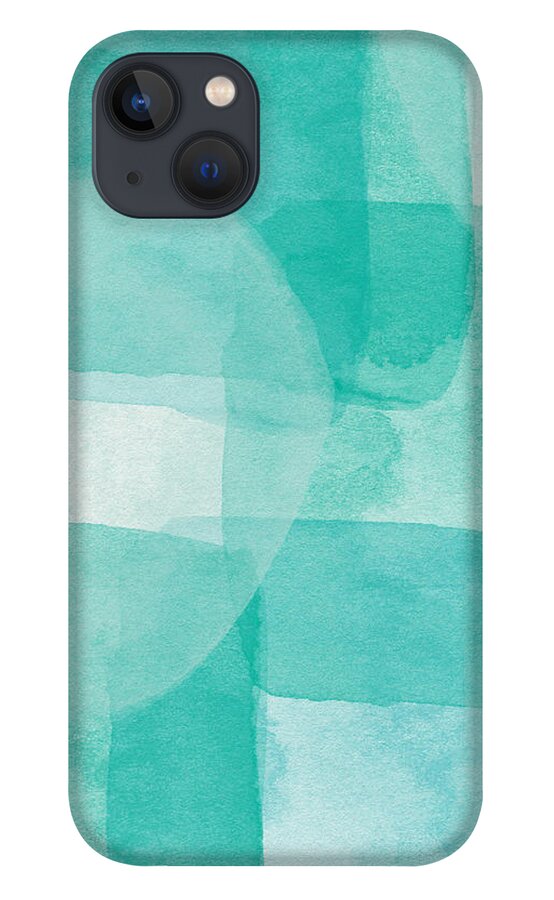 Abstract iPhone 13 Case featuring the painting Beach Glass- Abstract Art by Linda Woods by Linda Woods