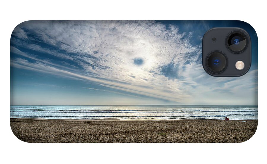 Passeggiatealevante iPhone 13 Case featuring the photograph Beach Sand With Clouds - Spiagggia Di Sabbia Con Nuvole by Enrico Pelos