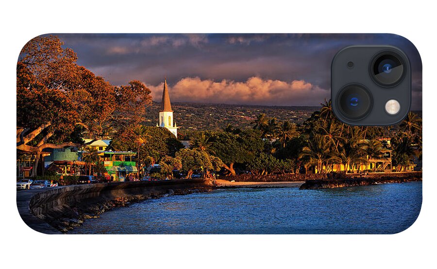 Kailua iPhone 13 Case featuring the photograph Beach town of Kailua-Kona on the Big Island of Hawaii by Sam Antonio