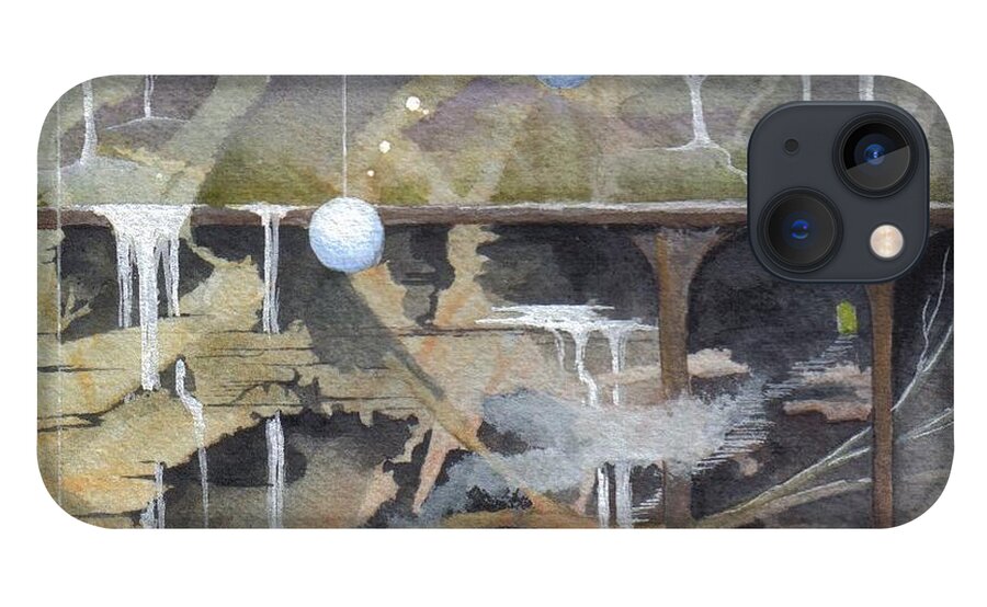 Fantasy Landscape iPhone 13 Case featuring the painting Beata's Destiny by Jackie Mueller-Jones